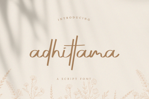 Adhittama: A Script Font for Modern Branding