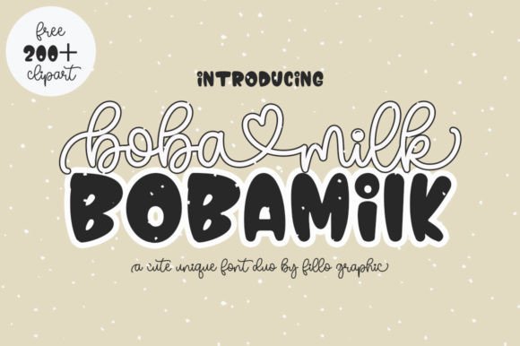 Boba Milk: A Modern Script Typeface for Editorial Design