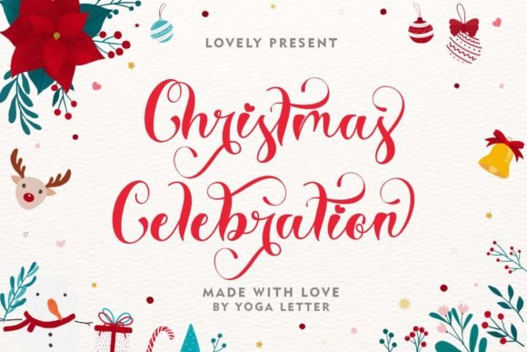 Christmas Celebration: The Perfect Handwritten Font for Festive Branding