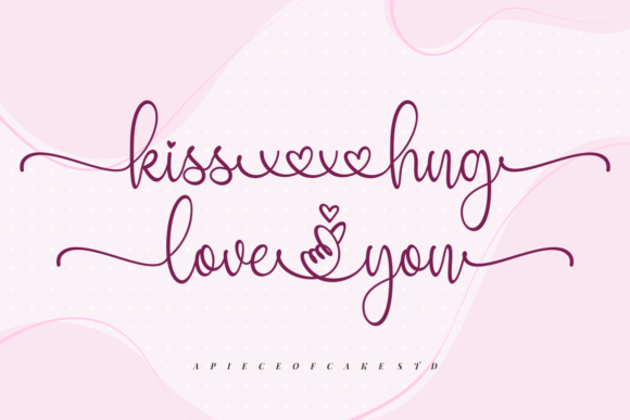 Kiss Hug Love You: A Romantic Script Font for Digital Brands