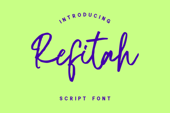Refitah: A Handwritten Font for Editorial Elegance