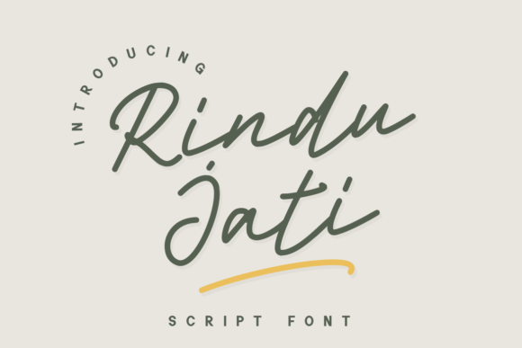Rindu Jati: A Script Font That Elevates Brand Identity